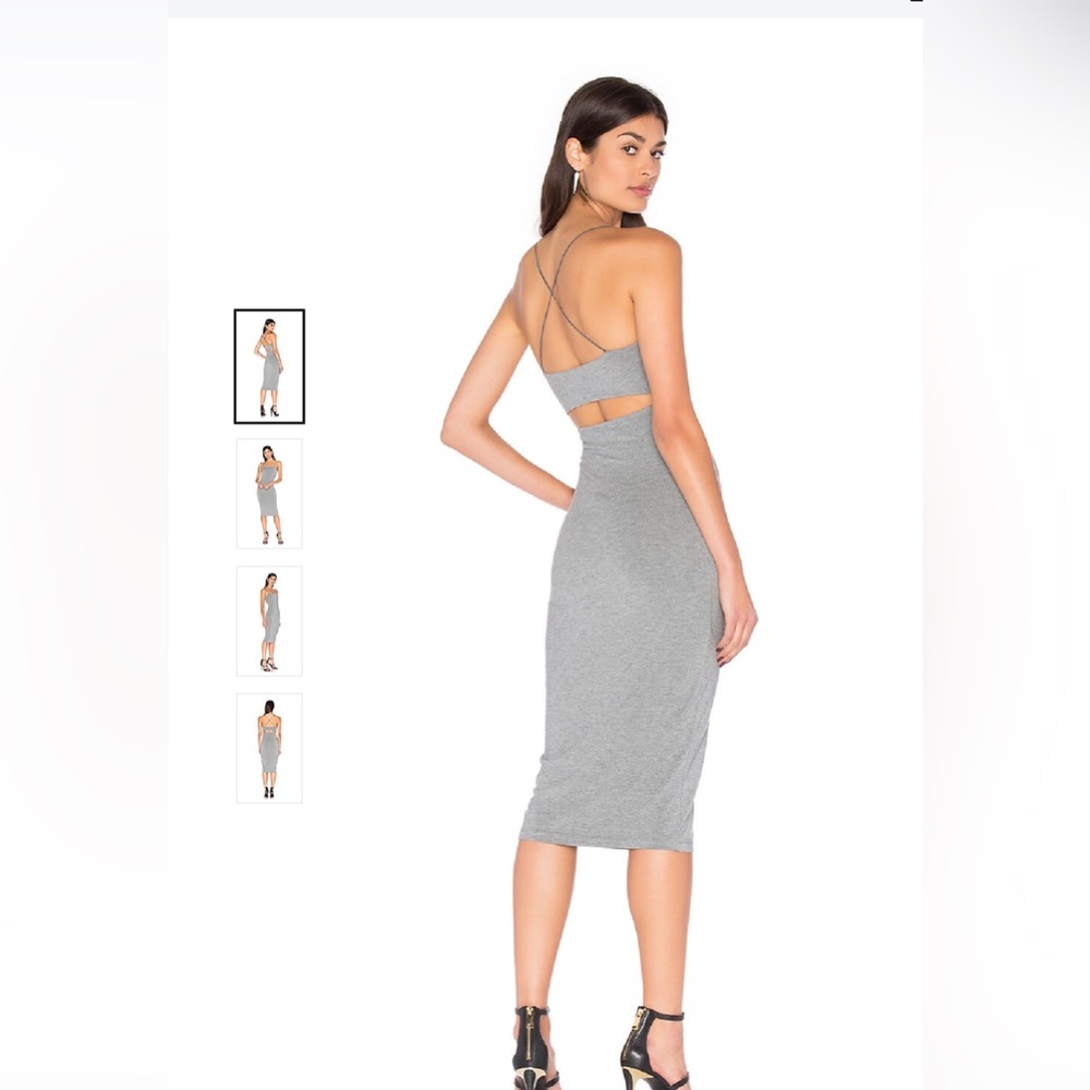 T by Alexander Wang Gray Backless Dress